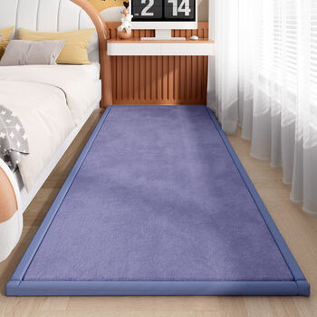 Wing fantasy, extra thick 25cm, thickened bedside carpet, tatami mat, bay window mat, baby anti-fall crawling mat, light blue (thickened 2.5cm), width 40x length 120cm, cool and anti-fall