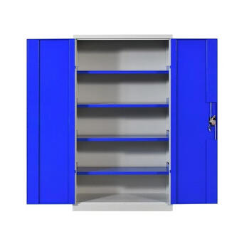 Myers my-tmwwgjg-04 door lock tool cabinet with mesh 1000 500 1800mm blue + off-white bare board thickness 1mm 1 set