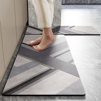 Fantasy kitchen floor mats, wipeable, washable, stain-resistant floor mats, waterproof, oil-repellent, non-slip carpet strip mats, door mats, junhui 60x180cm, single pack