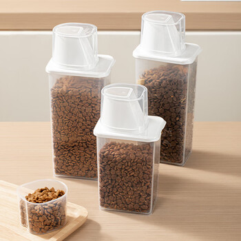 Sungsa japanese cat food storage bucket dog food sealed bucket vacuum preservation moisture-proof dehumidification repackaged pet food storage bucket storage box 1200ml storage bucket