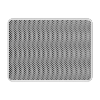 Qioh eva cat litter mat to prevent extra large splash-proof double-layer filter cat litter mat washable litter control mat pet mat eva double-layer cat litter mat-light gray 30*45cm