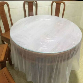 Fantasy tablecloth round tablecloth banquet wedding white thickened 220x220 40 packs 400 sheets disposable