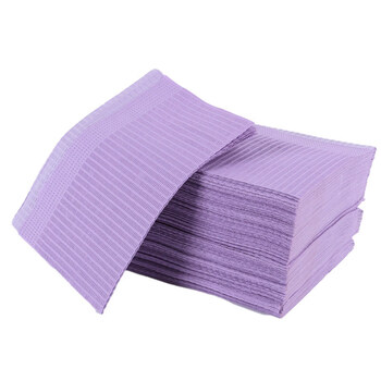 Ouoety disposable placemat baby table mat waterproof children's student kindergarten table mat tablecloth water-absorbent and oil-proof rectangular purple four pack (480 pieces)