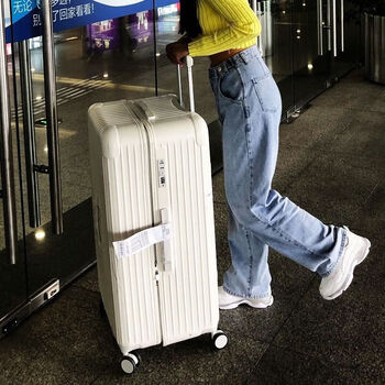 Ye yu internet celebrity large-capacity extra-large universal wheel suitcase trolley case for men and luggage password box for women pearl white large capacity thickened-retro zipper style 20 inches
