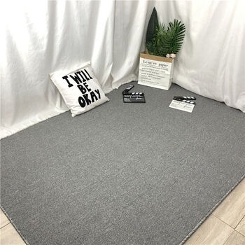 Fantasy gray photographic carpet style bedroom and living room full decorative chemical fiber carpet, hand washable, black and gray mesh bottom, encrypted style 50cm 80cm (locked edge)