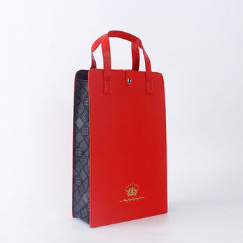 Fantasy double red wine handbag packaging gift box red wine bag hand gift box empty box packaging bag single bag gift bag soft handheld red