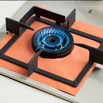Sungsa japanese gas stove oil-proof mat kitchen stove protective mat dust-proof anti-fouling mat high temperature resistant easy-to-clean stove mat orange