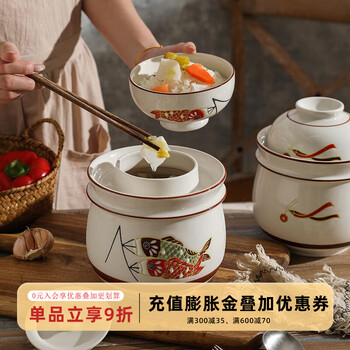 Sheli ancient ceramic kimchi jar household pickled sauerkraut special jar sealed inner lid kimchi jar pickled vegetable jar kimchi jar medium size 2000ml water sealed | double lid