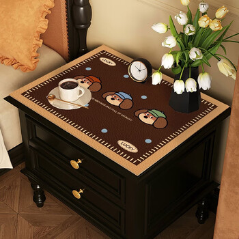 Yusenyi puppy bedside table mat bedroom cute waterproof no-wash square dust-proof mat table mat gulu dada l custom size contact customer service/support round