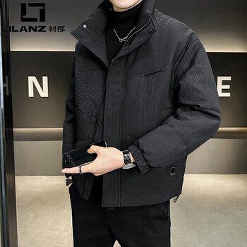 Lilanz piushuai down jacket men's trendy brand high-end thickened textured cold-proof clothes duck down jacket winter 2025 new style black m