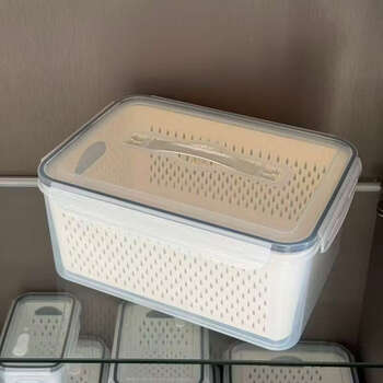 Yusenyi back milk bag bottle storage box portable teether breast pump storage fruit and vegetable drain rack dustproof medium size 7000ml