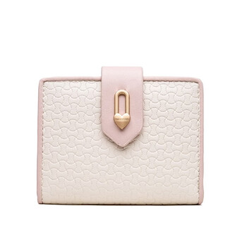 Woodpecker (tucano) wallet women's short niche design 2026 new women's high-end exquisite korean version student card holder coin purse women's off-white