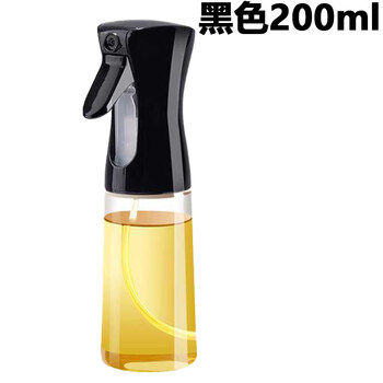 Tuojin japan imported quality spray bottle glass household kitchen air fryer spray bottle spray atomized cooking oil 1 piece 200ml black