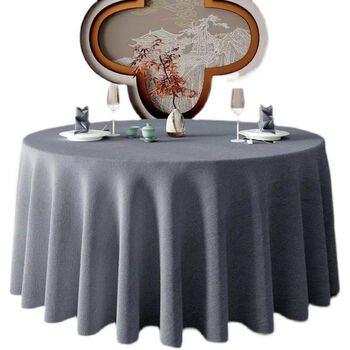 Fantasy round table tablecloth hotel restaurant round table home small tablecloth large round cloth round tablecloth turntable deep space gray 340 round