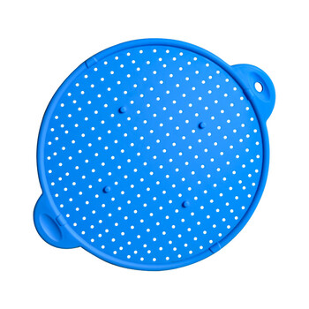 Yusenyi factory directly supplies silicone lid, anti-oil splash net, pot lid, drain net, oil-blocking net, steaming lid, kitchen tools wholesale, blue