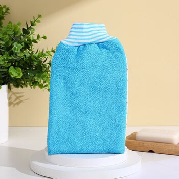 Yonghuan decontamination towel double-sided bathing does not hurt the skin, bathing and back rubbing, thickened nordic blue. (thick and thin double-sided)