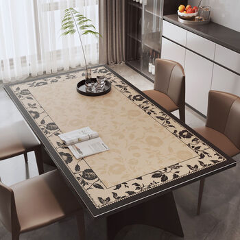 Fantasy dining table mat living room rectangular coffee table tablecloth mat lucas pebbled leather 60x60cm leather texture