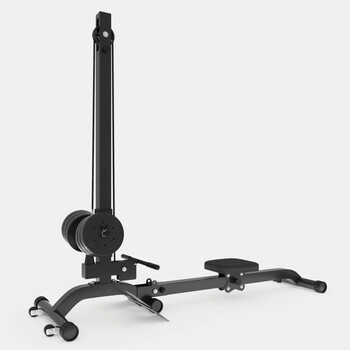 Household multifunctional dumbbell boat drawing machine free weight foldable high and low pull boat drawing machine professional fitness equipment old basic version black boat drawing machine bare metal (without dumbbells