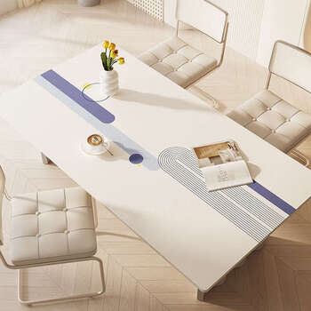 Yusenyi high-end dining table mat tablecloth no-wash oil-proof and waterproof coffee table mat table anti-scalding 297 inspiration shuguang fy customized contact customer service (default small rounded corners)