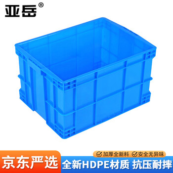 Yayue plastic turnover box thickened logistics box industrial storage and sorting box transfer plastic basket rectangular material box outer diameter 550*410*310mm blue