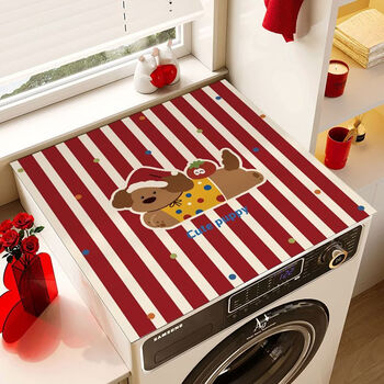 Wings drum washing machine cover pad waterproof refrigerator microwave oven top pad bedside table dustproof cover cloth countertop protective pad asmj-qimengfangshi-001 (technical cloth soft cushion) 60*60cm 2-pack discount of 5 yuan