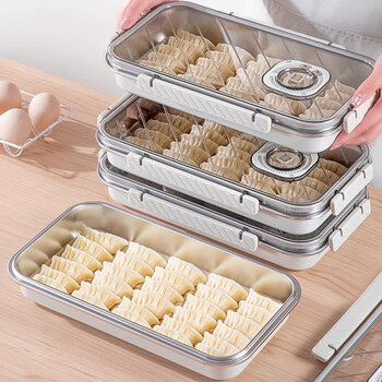 Sungsa japan 304 stainless steel dumpling box food grade special refrigerator storage box dumplings wonton freezer storage box 304 stainless steel dumpling box 2000ml 1 layer