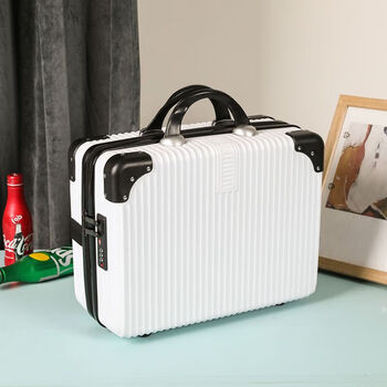 Ye yu retro lightweight portable suitcase 16-inch password travel boarding case small lightweight storage cosmetic bag 14-inch female white frosted corner 17-inch upgraded version with password lock