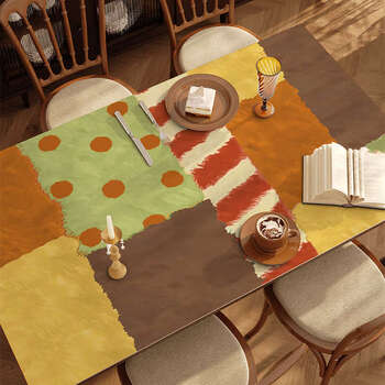 Fantasy tablecloth disposable dining table mat table mat coffee table mat orange yellow xunsong a 90cmx150cm dining table coffee table suitable for all