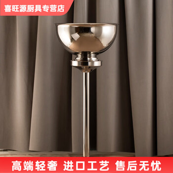 Mppmck nordic personality 304 stainless steel ice bucket luxury european champagne bucket large floor-standing ice bucket bar ktv ice god silver round ice bucket rack set