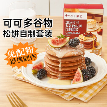 Zhanyi cocoa high calcium five-grain waffle powder homemade set home baking waffle children's breakfast dorayaki