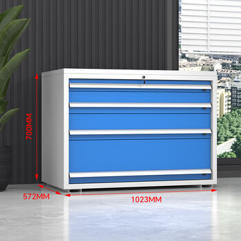 3aaa heavy-duty eight-drawer tool cabinet industrial-grade thickened auto repair vehicle wide four-drawer tool cabinet-blue*cold-rolled steel*50kg*70