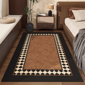 Fantasy antique style carpet light luxury retro high-end bedside blanket stain-resistant bedroom living room floor mat master bedroom new bedside mat berlin night 60x160cm