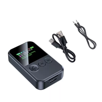 Color screen bluetooth 5.4 adapter mp3 playback tf lossless audio transmitter one for two old audio amplifier tv standard