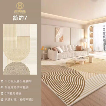 Fantasy carpet living room bedroom simple luxury imitation carpet stain-resistant technology floor mat black and white grid 300x500cm imitation cashmere thickened version