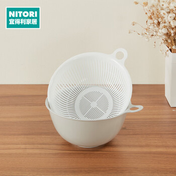 Nitori home kitchen sink basin double-layer plastic hollow drain basket 2-piece set 21cm