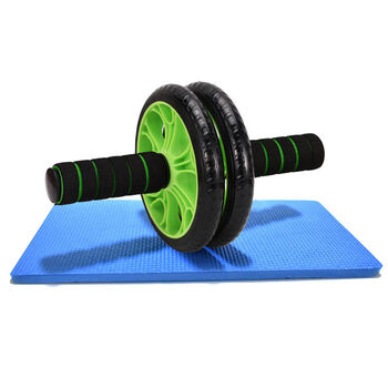 Xiongguanjian abdominal wheel abdominal muscles for women and men belly slimming waist roller beginner's vest line sports fitness equipment home belly reduction double wheel 160mm diameter