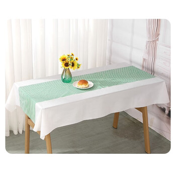 Fantasy tablecloth printed tablecloth classical pattern hotel round tablecloth rectangular green stripe 100 pieces stone cloth 1x1.6 meters