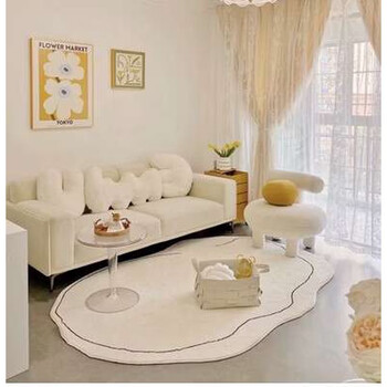 Yusenyi living room carpet bedroom style irregular sofa coffee table blanket bedside home floor mat buzeyunduo 80x120cm imitation cashmere regular style)