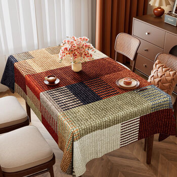 Mufan (mufan) tablecloth no-wash oil-proof tablecloth cute cartoon imitation lambskin coffee table rectangular non-slip dining table mat waterproof cover cloth yarn base tablecloth-barcelona 120*180cm