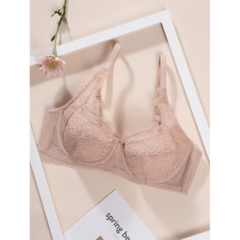 Triumph official flagship classic series full lace thin cup large breast anti-sagging support bra 16-8971 similar to 19-57 mw pink 75c