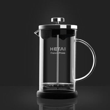 Modern housewife's quality french press pot coffee hand-pour tea maker glass coffee filter cup home coffee maker filter french press pot drinking to create a ritual sense of life 600ml