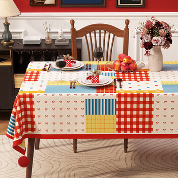 Fantasy light luxury high-end tablecloth waterproof 2026 new tablecloth festive new year wedding coffee table tablecloth polka dot butterfly language 100x160cm recommended for use on 60x120cm inner square table