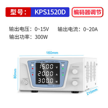 Wanptek solid test high-power adjustable dc regulated power supply 0300v100v60v20a30a50a electroplating aging program control kps1520d15v20a