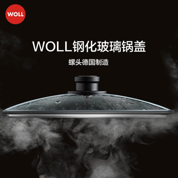 German woll authentic pot lid household wok 30cm visible tempered glass lid decoction steamer wide side pot lid (without color box packaging) 32cm