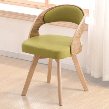 Pupan hotel b&b table and chair three-piece set home swivel backrest computer study chair milk tea restaurant chair solid wood dining chair this green rotatable