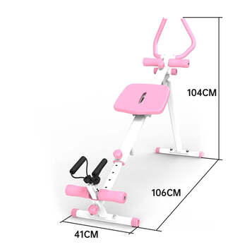 Household four-in-one abdominal painting, rowing foldable waist-beautifying indoor exercise abdominal curling machine painting, rowing machine for weight loss, pink four-in-one
