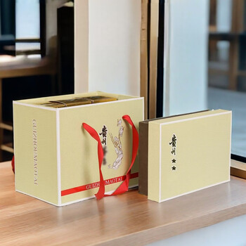 Ht moutai packaging box outer packaging gift box feitian moutai special box liquor wooden box moutai gift box empty 6 bottles 500ml apricot style