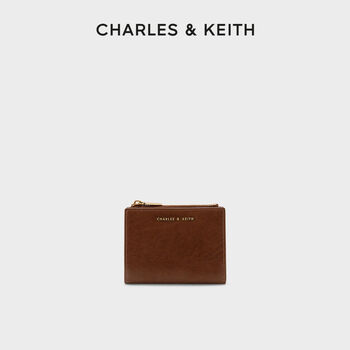 Bag store exclusive charleskeith simple card holder ck610680907 short zipper coin purse store exclusive chocolate wallet