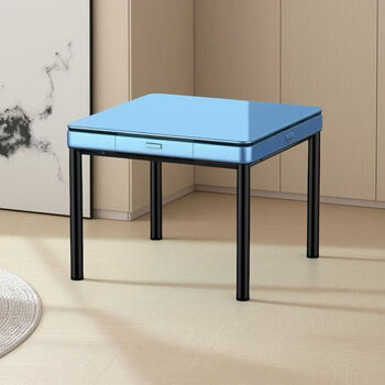 Ziwu rotor coaster flocking noise reduction new chinese style mahjong machine dining table dual-purpose beveled card no-push card multiple colors available last stock cyclone roller coaster dining table model - sky blue - inner buckle cover diameter 550 blue gray large plate + thickened silent cloth