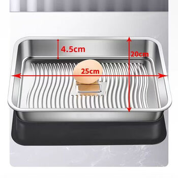 Ketel bright metal dumpling box, freeze-resistant, unbreakable, fresh-keeping plate, square plate with lid, multi-purpose picnic storage box, 1 plate + 1 soft cover